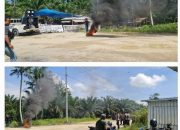 Aksi Demonstran di Baras, Aliansi Lingkungan Tutup Jalan dan Bakar Ban Tuntut PT Palma Surya Lestari