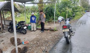 Motor Dinas Desa Saptanajaya Hilang, Bhabinkamtibmas Lakukan Olah TKP