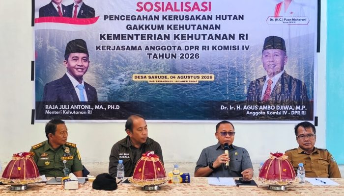 Cegah Perambahan dan Karhutla, Agus Ambo Djiwa Buka Sosialisasi Gakkum Kehutanan di Sarudu