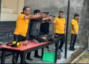 Asah Ketepatan dan Keterampilan, Kapolres Pasangkayu Bersama Personel Gelar Latihan Menembak