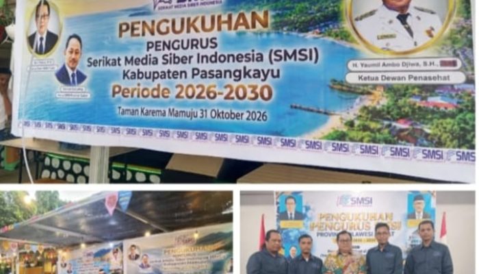 Disaksikan Ketua Umum Pusat, SMSI Mamuju dan Pasangkayu Resmi Dikukuhkan